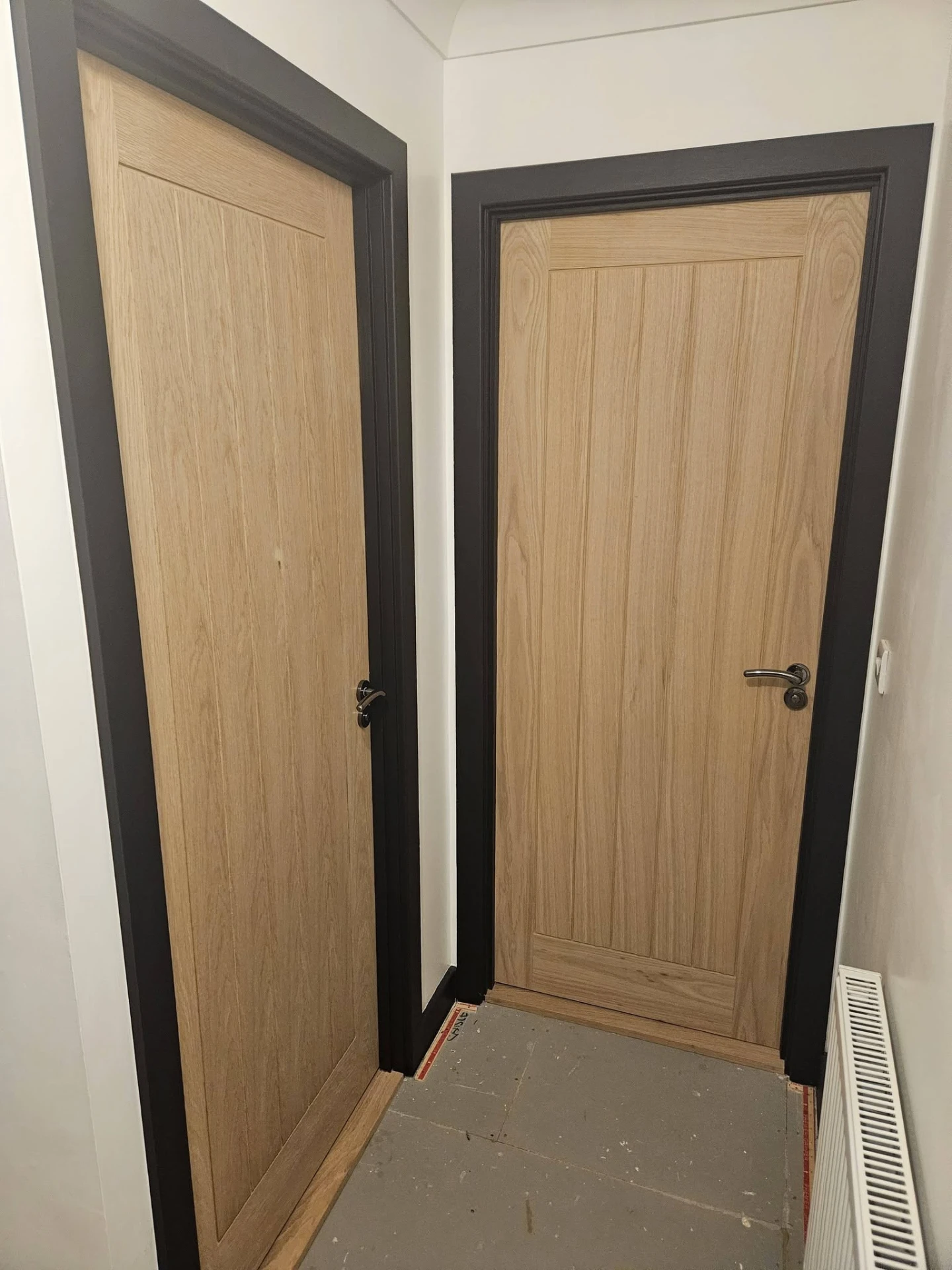 Internal oak doors fitted
